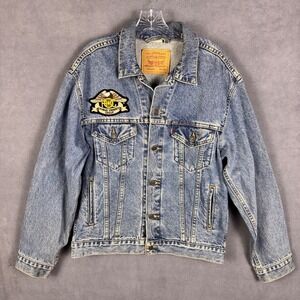 Vintage Levis Trucker Denim‎ Jacket Mens M Harley Davidson 70507-0389